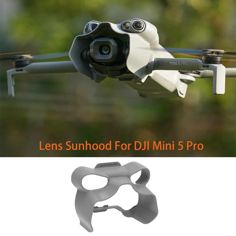 Drone Camera Filter - เลนส์กล้องฮูดสำหรับ DJI MINI 5 PRO บังแดดป้องกันแสงสะท้อนเลนส์กิมบอลฝาครอบป้องกันซันฮูดอุปกรณ์เสริมโดรน