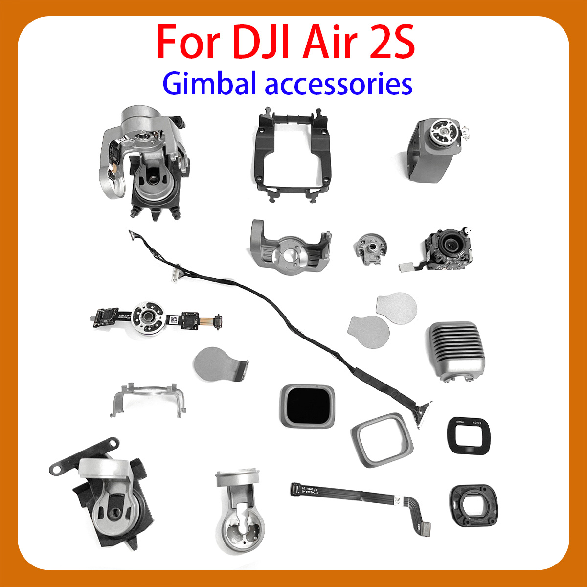 Drone Camera Filter - ต้นฉบับ AIR 2S โดรนกิมบอลแขนเพลา, มอเตอร์โยก, เลนส์,