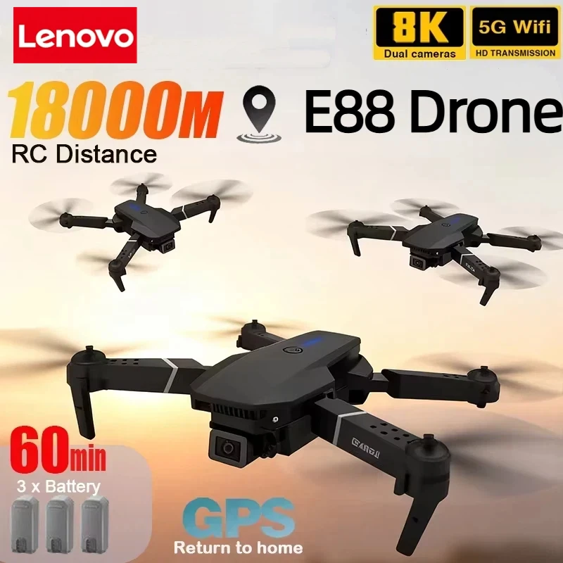 Drone Camera Wide Angle - โดรน Lenovo New E88 Pro WIFI