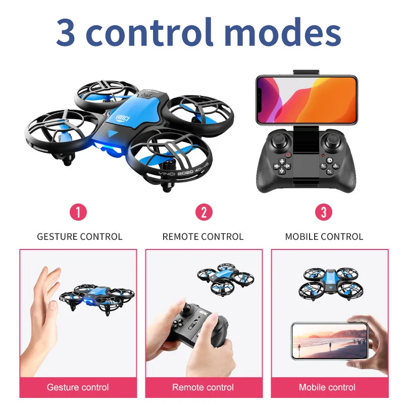 โดรน V8 รุ่นใหม่ขนาดเล็ก 4K ระ - Drone Camera Wide Angle บทวิจารณ์และราคา