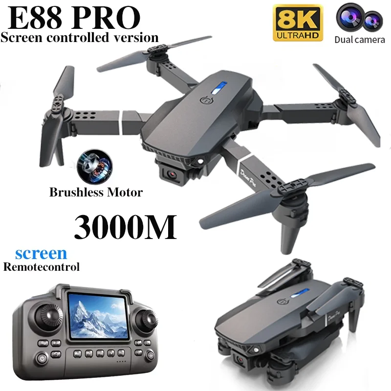 Professional E88 PRO Drone หน้ - Drone Camera Wide Angle บทวิจารณ์และราคา