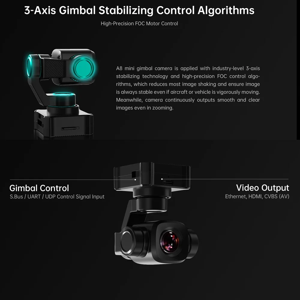 กล้องกิมบอล SIYI A8 Mini 4K 8M - Drone Camera Vlog บทวิจารณ์และราคา