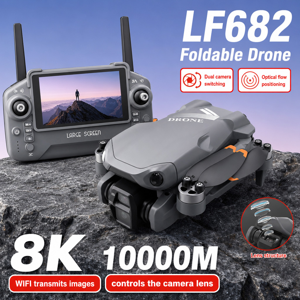 โดรนถ่ายภาพทางอากาศ LF682 8K H - Drone Camera Night Vision บทวิจารณ์และราคา