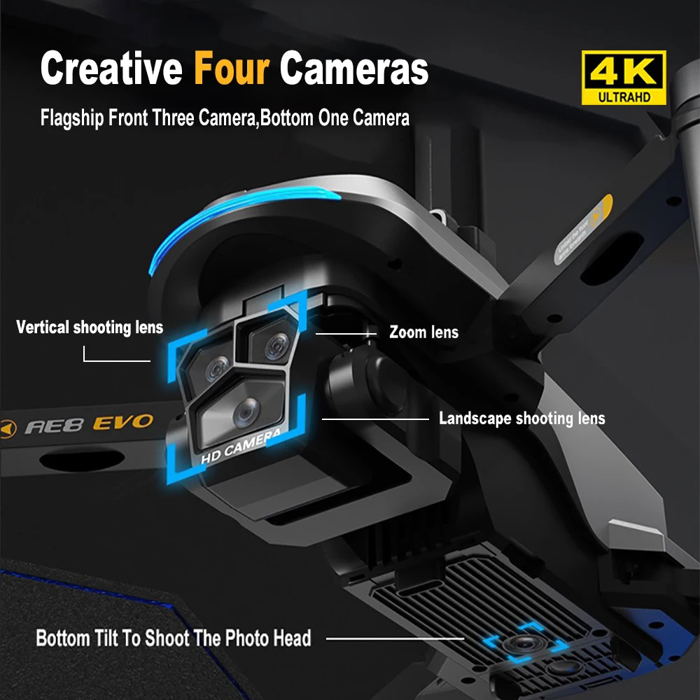 โดรน AE8 EVO 4K ระดับมืออาชีพ  - Drone Camera Night Vision บทวิจารณ์และราคา
