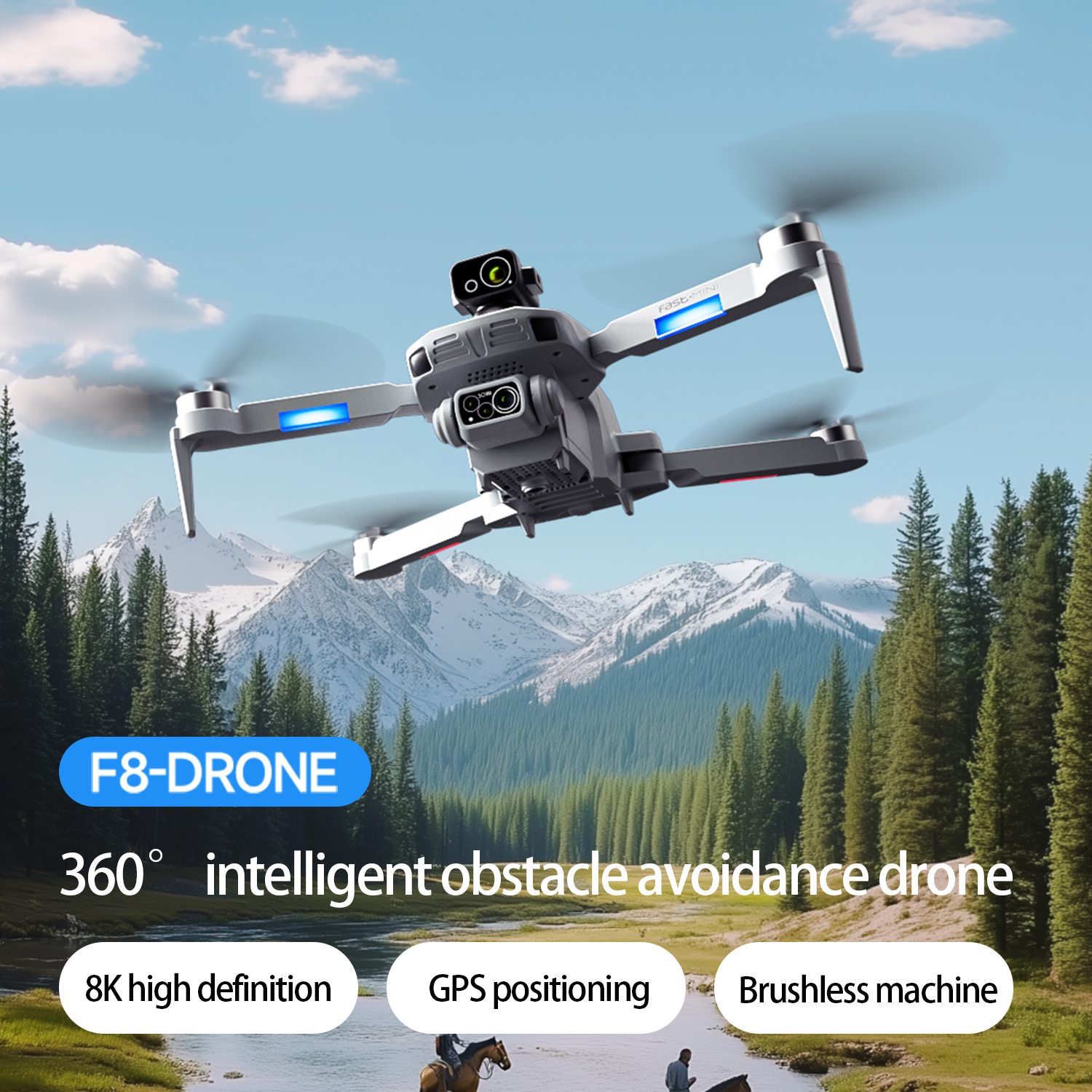 โดรน F8 MAX GPS ระดับมืออาชีพ  - Drone Camera Mount บทวิจารณ์และราคา