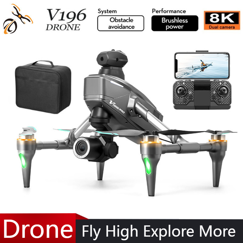 2025 V196 หลีกเลี่ยงอุปสรรคอัต - Drone Camera With Gimbal บทวิจารณ์และราคา
