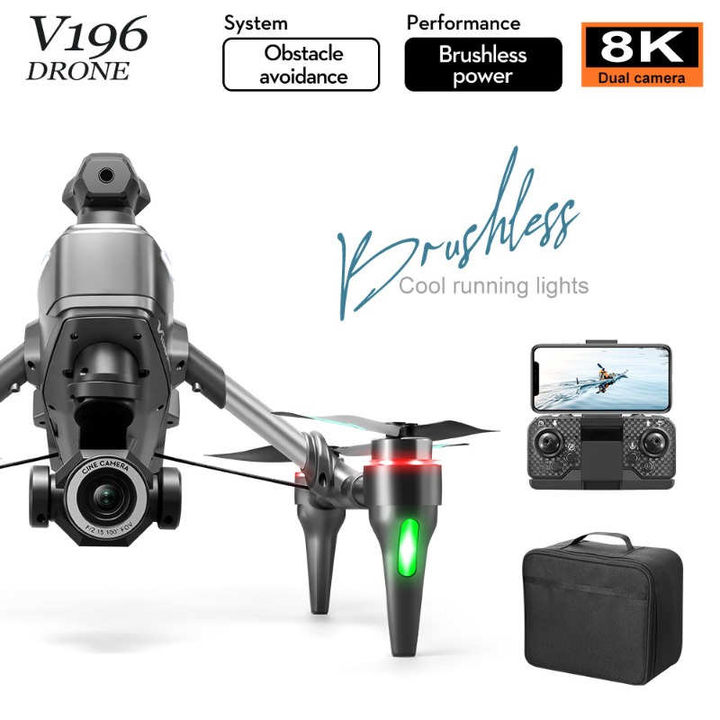 2025 V196 หลีกเลี่ยงอุปสรรคอัต - Drone Camera With Gimbal บทวิจารณ์และราคา