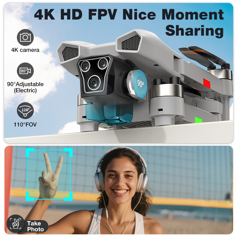 โดรนรุ่นใหม่ L017 Pro Brushles - Drone Camera Wide Angle บทวิจารณ์และราคา