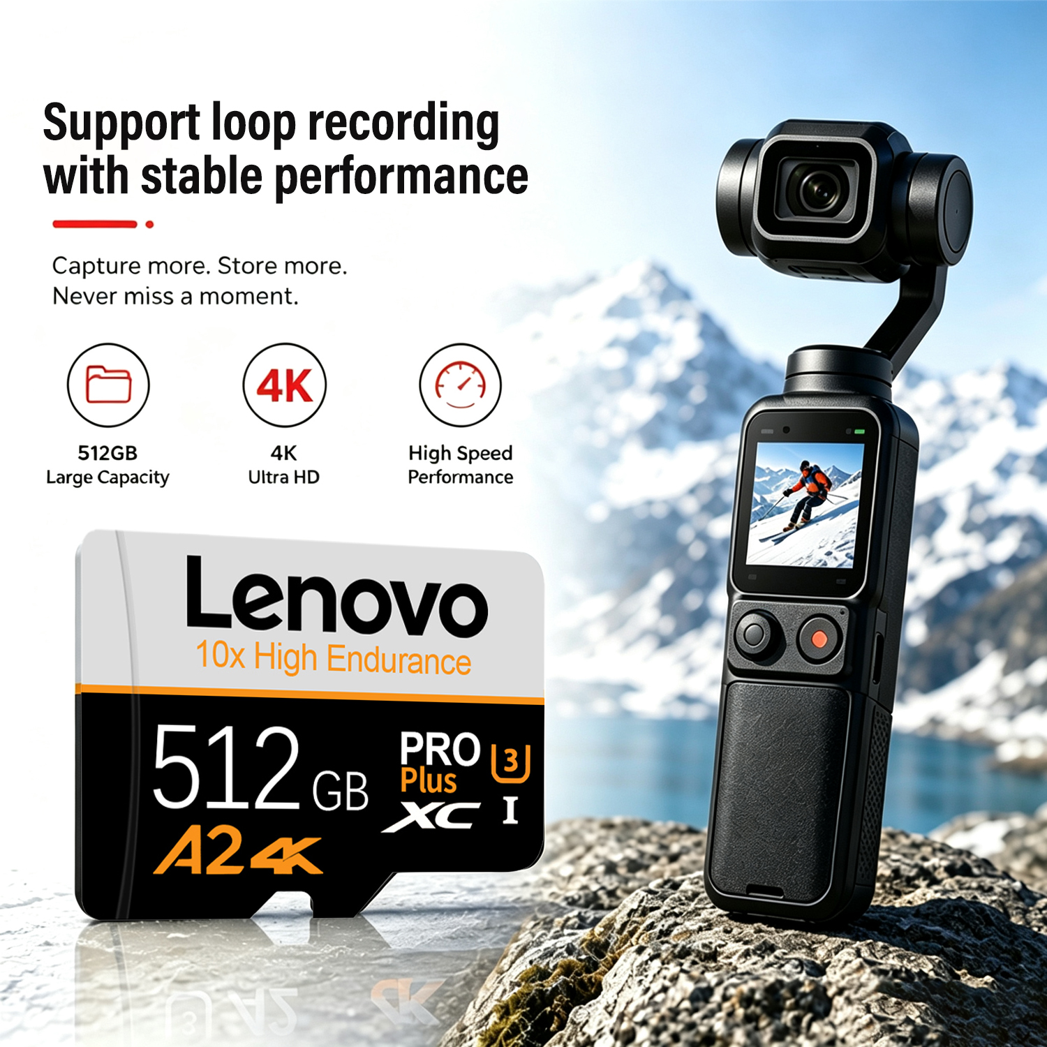 การ์ดหน่วยความจำ Lenovo Extrem - Drone Camera Waterproof บทวิจารณ์และราคา