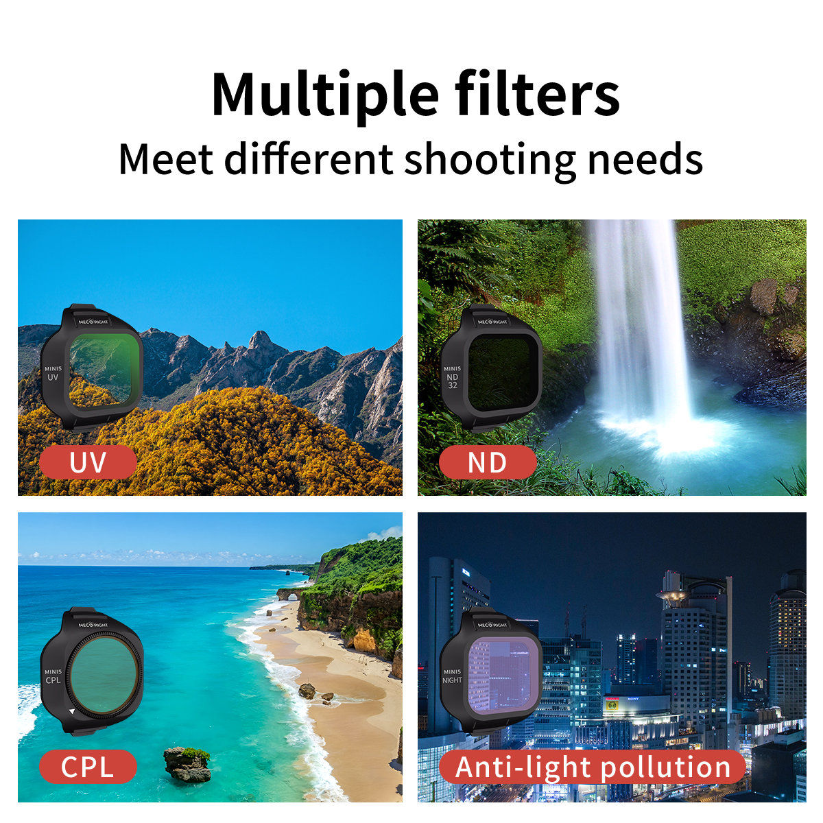 ชุดฟิลเตอร์ Mecoright สำหรับ D - Drone Camera Filter บทวิจารณ์และราคา