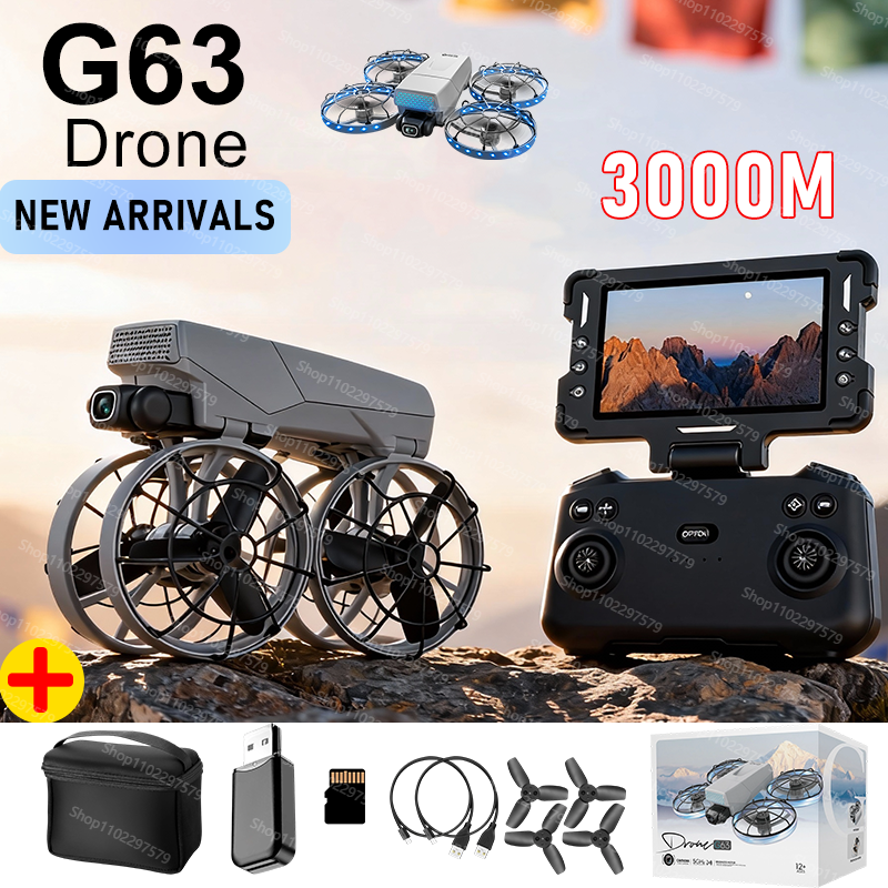 โดรน G63 8K HD กล้องคู่ 180 °  - Drone Camera Vlog บทวิจารณ์และราคา